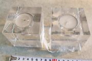 Set Of 2 Clear Glass Night Light Candl Holder.