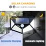 100 LED Solar Light Outdoor Solar Wall Lamp PIR Motion Sensor Lamp Waterproof Solar Light For Garden Patio Shed Garage Wall Side BackDecoration Street Image 3