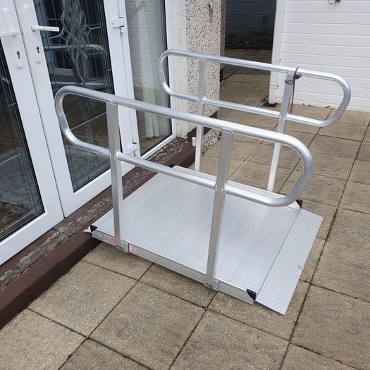 Wheelchair Ramp with Hand Rails