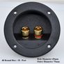 Black Brand New Speaker Terminal Connectors Round Boxes with 2 Banana Jack Gilded Subwoofer Stereo Plug Spring Cup Connection Image 2