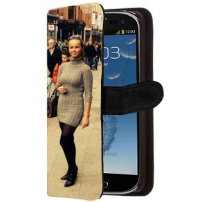 Samsung Galaxy S3 Mini - Personalised Leather Wallet Case - Front Print