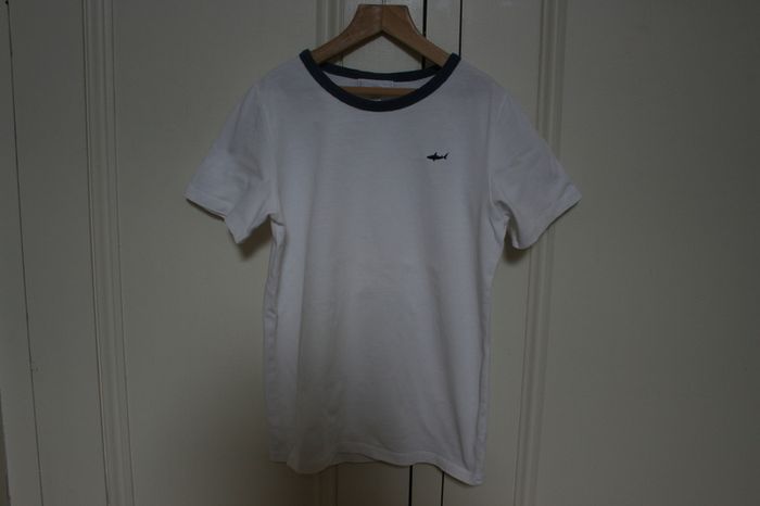 The Little White Company Navy and White Short Sleeve Pyjama Top and Shorts Age 9 - 10 Years
