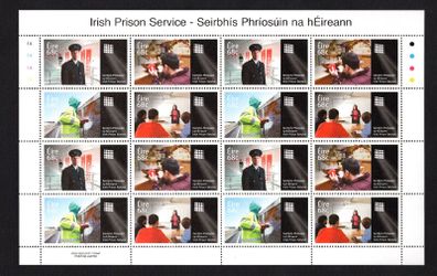 2014 Ireland The Irish Prison Service (Care & Custody, Rehabilitation, Restorative Justice & Education) Commemorative Stamps Sheetlet Plate 1A1A1A1A Mint Never Hinged (MNH)