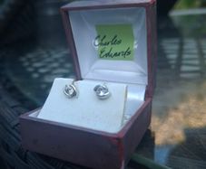 Lovely Vintage Charles Edwards Sterling Silver Earrings