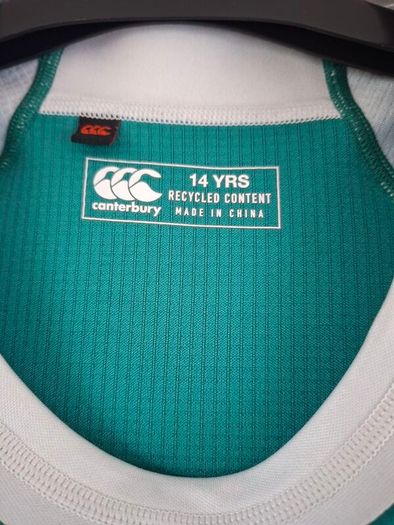 Kids IRFU Green Jersey - Age 14.