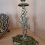 Vintage brass Crane Candlesticks Image 2