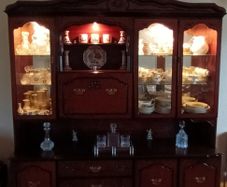 Mahogany Display Unit with Drinks Cabinet