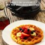 Waffle Maker Iron Machine 700W I Electric I Stainless Steel Mould I Non-Stick Coating I Recipes I Deep Cooking Plates I Adjustable Temperature Control - Black Image 3