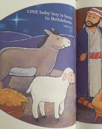 vintage new Bible book with stickers for children