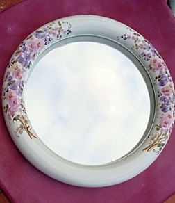 Designer signed Porcelain Vanity Mirror