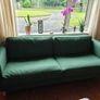 2x green IKEA Parup 3 seater sofas Image 2