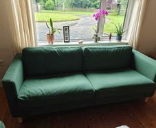 Green IKEA Parup 3 seater sofa