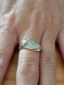 Sterling Silver Ring - Size Q - Stamped for Silver (sl54)