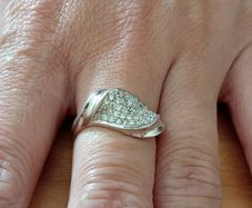 Sterling Silver Ring - Size Q - Stamped for Silver (sl54)