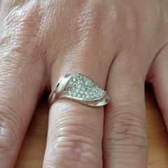 Sterling Silver Ring - Size Q - Stamped for Silver (sl54)