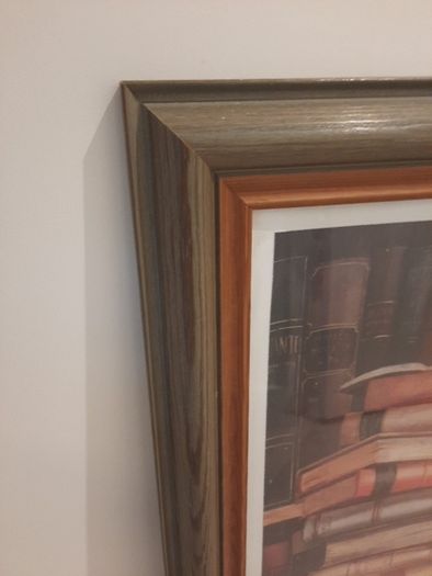 Print , wooden frame and glass