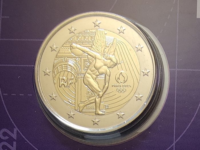 France 2 Euro Base Metals Brilliant Uncirculated Coin 2022 - Olympic Games Paris 2024 - 2 Euro Commemorative Coin