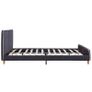 Bed Frame Dark Grey Fabric 150x200 cm Image 4