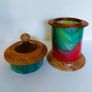 Vintage Wood Turned Lidded Jar Image 3