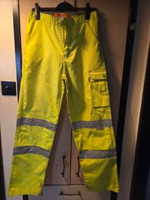 Men workwear waterproof hi viz trousers