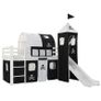 Childrens Loft Bed Frame with Slide & Ladder Pinewood 97x208 cm Image 5