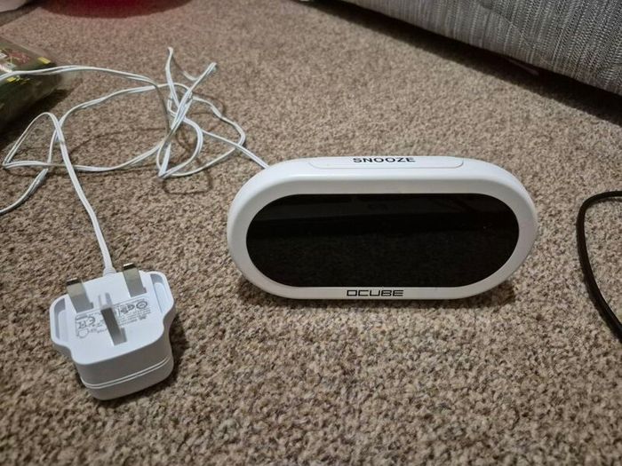 alarm clock and keyboard