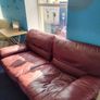 2 Burgundy Leather Sofas Image 6