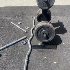 Adjustable dumbbells with stand
