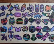 50pcs Neon Stickers Decals