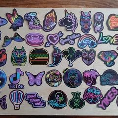 50pcs Neon Stickers Decals