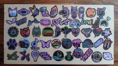 50pcs Neon Stickers Decals