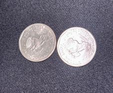 2 Susan B. Anthony one dollar Coins USA Dollar Coins