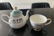 Yvonne Ellen Gin  tea pot and gold edition Leonardo collection gin cup