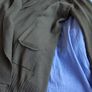Khaki long wool cardigan Benetton Image 2