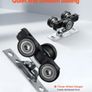 6ft Double Sliding Door Hardware Kit Aluminium Track System Image 3