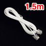 Telephone Cable Decelect Forgos White 1.5m Telephone Extension Cable Male RJ9 to Male RJ9 3ft Image 2