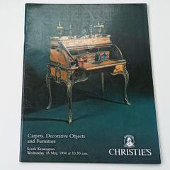 Vintage CHRISTIE'S  auction catalog "Carpets, Decorative Objects and Furniture"  Wednesday, 18 May, 1994  paperback