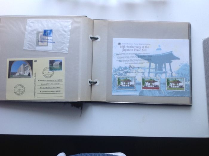 Stamps , UN souvenir card collection