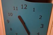 Blue clock IKEA Kallax insert