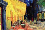 Vincent Van Gogh - Cafe Terrace on the Place du Forum Arles at Night - Rare Mini Print/Poster