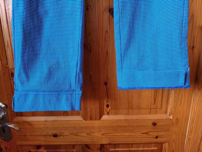 Blue polka dot Stehmann trousers