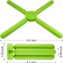 6 Pack Non-Slip Foldable Silicone Trivets, SourceTon Collapsible Cross Design Silicone Trivets in Cute Colors, Silicone Pot Holder, Hot Pad, Pot Holder, Free Bonus Spoon Rest/Balloon Whisk Rest Image 3