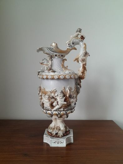 Vintage Capodimonte  Porcelain Ewer