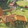 garden steamer chair and cushion Image 3