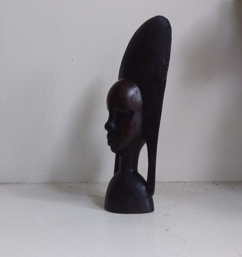 Vintage African Handcarved Wooden Tribal Female Figure