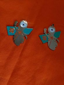 London 2012 Olympics  - Wenlock mascot fridge magnet and Wenlock mascot pendant