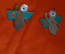 London 2012 Olympics  - Wenlock mascot fridge magnet and Wenlock mascot pendant