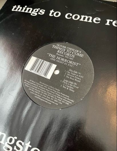 Techno/ The horrorist one night in NYC 12" vinyl