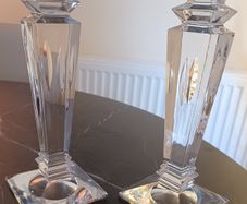 Cut Glass candle holders