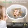 Irregular Bathroom Mirror with LED Lights 600x900mm, Bluetooth Led Bathroom Mirror, Anti-Fog, 3000K-6500K, Dimmable, Memory, HD Tempered Glass, IP44 Waterproof, Horizontal/Vertical Image 2